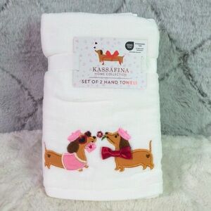 Dachshund Valentines Day Hand Towel Set | 2pcs